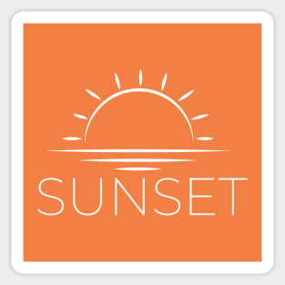 Sunset TV white logo Sticker